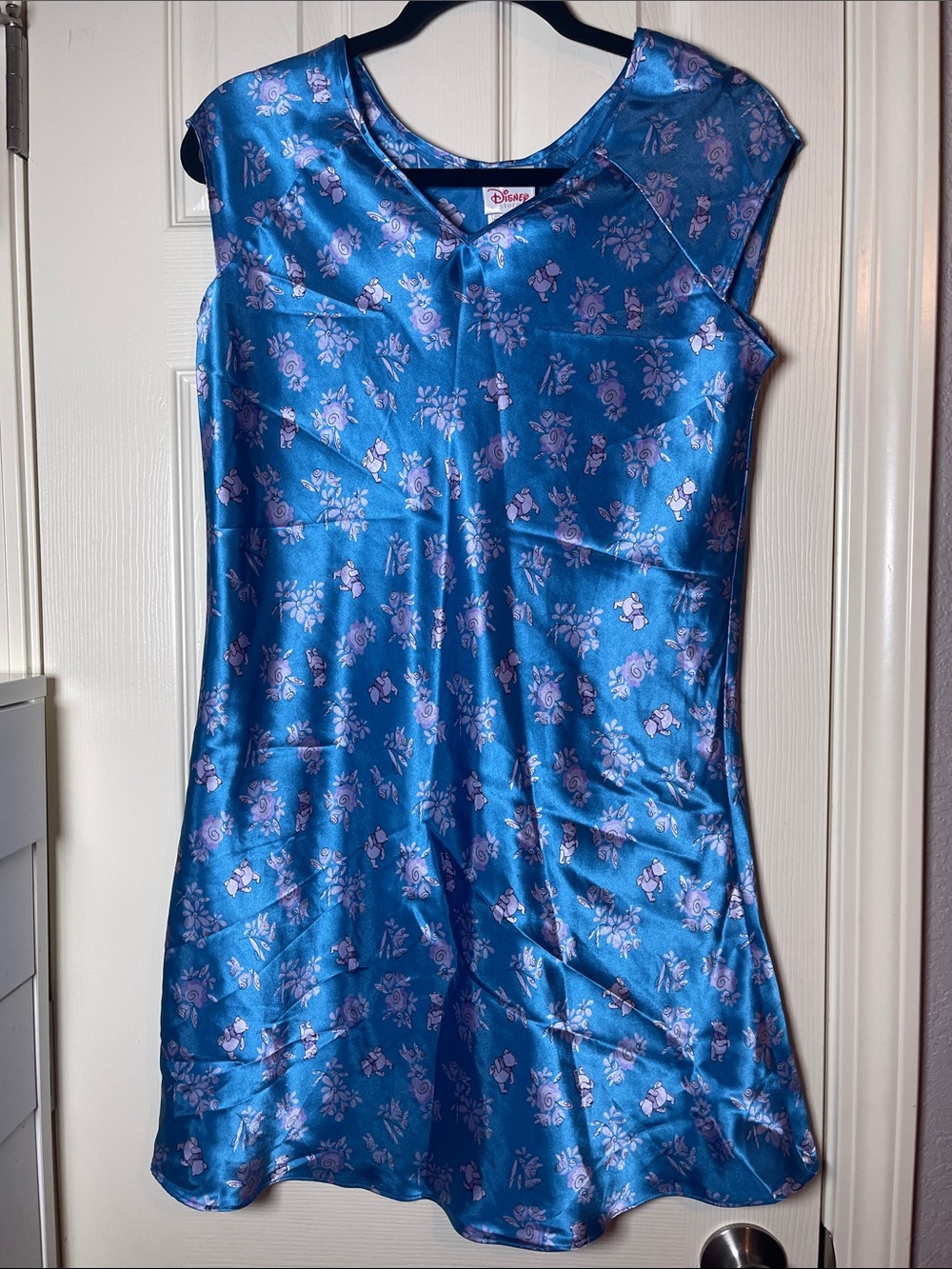 Disney Blue Satin Floral Nightgown